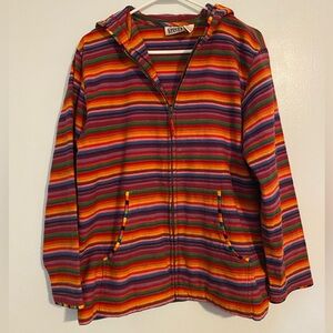 Chico’s design size 1 multicolor stripe zip up jacket